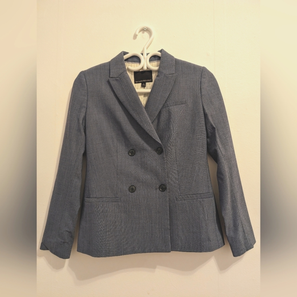Banana Republic blue wool suit